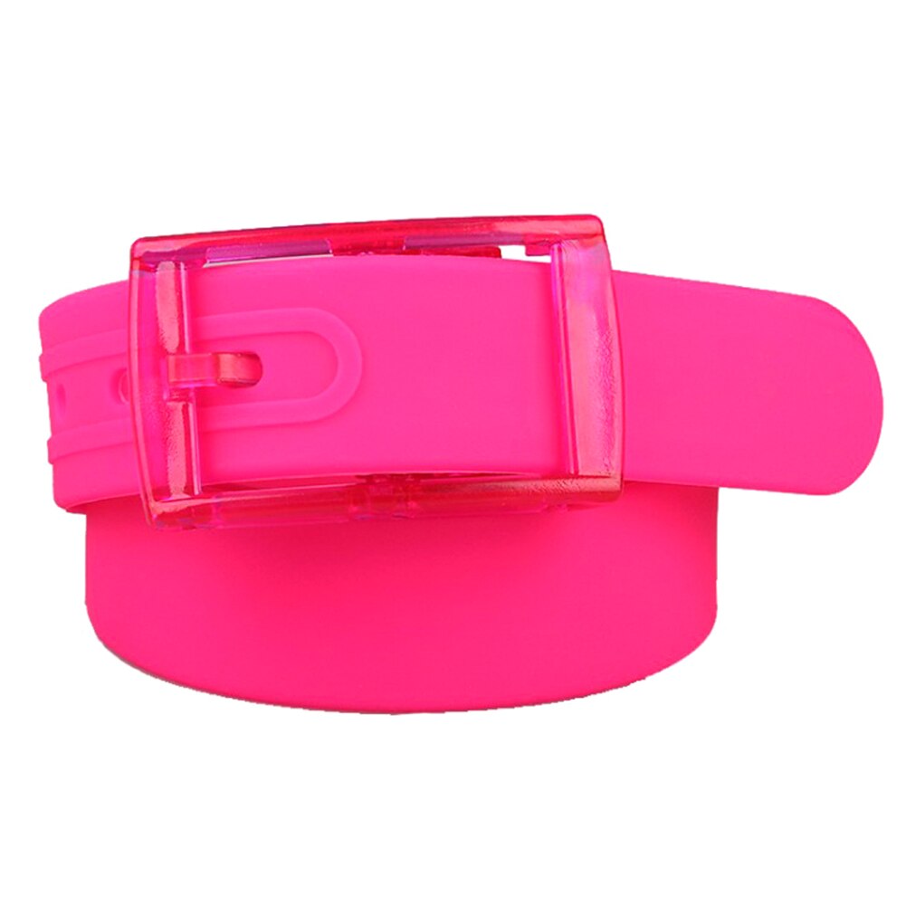 1pc Unisex gumowe spodnie do golfa paski dla mężczyzn regulowany krój do dopasowania wodoodporny plastik zapobieganie alergii pas modny pasek: Rose Red
