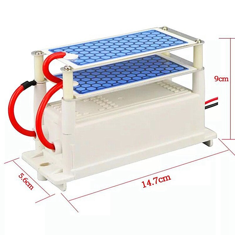 Generador de ozono para coche 12V 10G, purificador de placa de cerámica portátil, esterilizador de aire, esterilizador de aire de ozono para coche, limpiador de aire ozonizador de olor