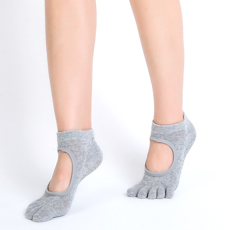 GIMSLOADS Yoga Socks Woman Yoga Grip Socks Non Slip Fingerless Socks Open Back Gym Toeless Socks Yoga Shoes Socks: 106