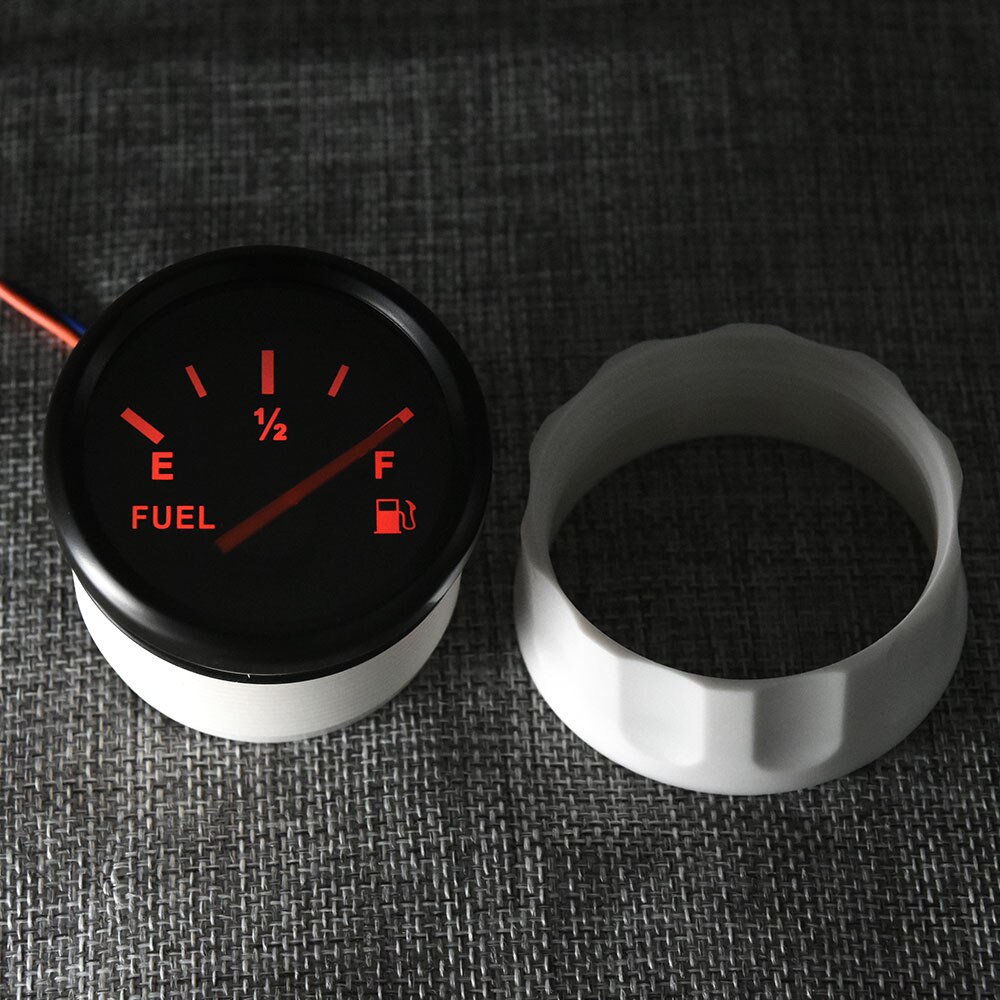 0-190ohm Kraftstoff Niveau Sensor mit 52MM Kraftstoff Manometer Rot Hintergrundbeleuchtung E-F Öl Flüssigkeit Tank Kraftstoff Ebene Anzeige 150MM 200MM 250MM 300MM
