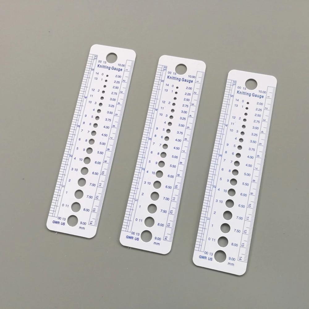Knitting Tool Needle Gauge Inch Sewing Ruler 2-10mm Size Measuring Accessories