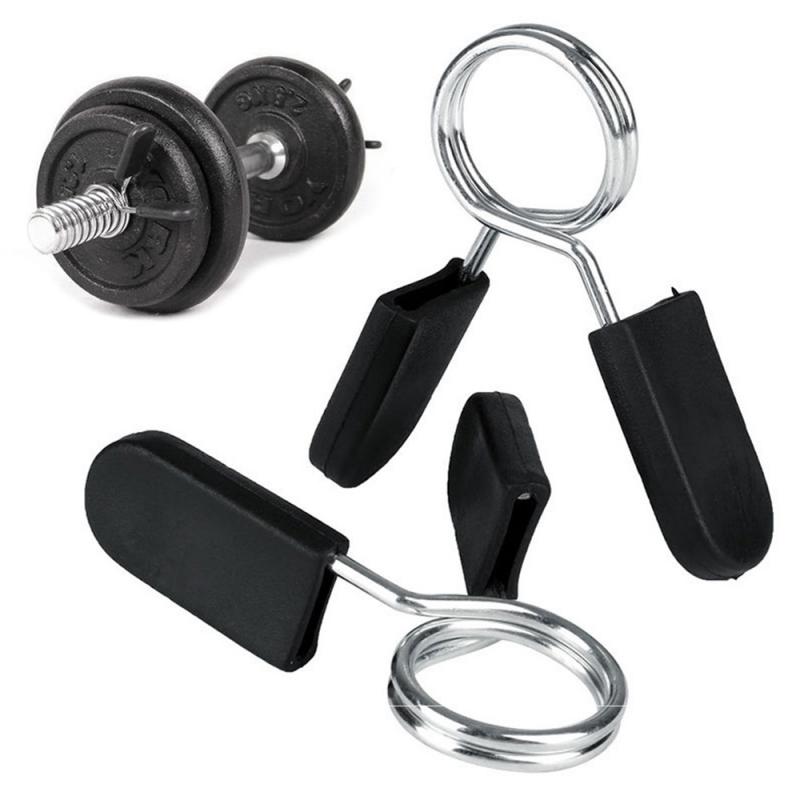 25/28/30mm Weight Spring Collar Clip Dumbbell Barbell Clamp Bar with Handle Ultra-soft Protective Cover Use Trainning Fitness