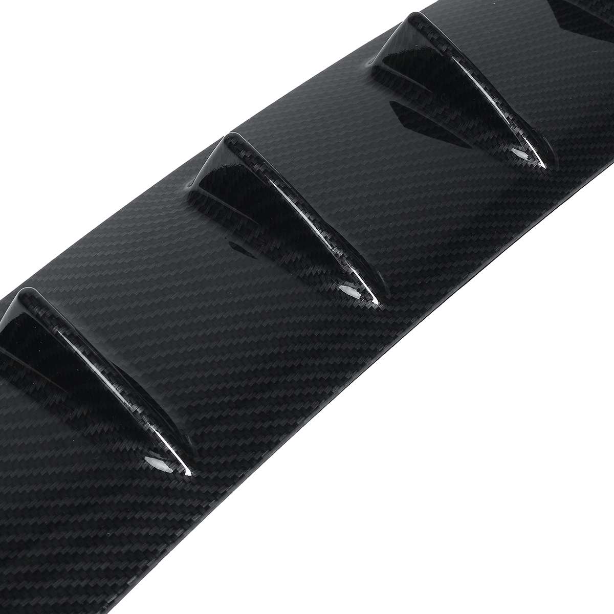 Universal Car Rear Bumper Lip Diffuser 7 Shark Gloss Black Car Rear Bumper Car Back Spoiler Car-Styling ABS Plastic Top 86*20*6