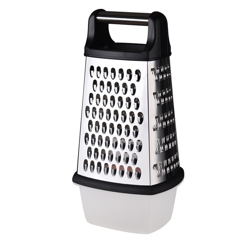 Stainless Steel Grater Multifunctional Vegetable Cutter Carrot Potato Vegetable Shredder Four Side Box Grater Kitchen Accessorie: Default Title