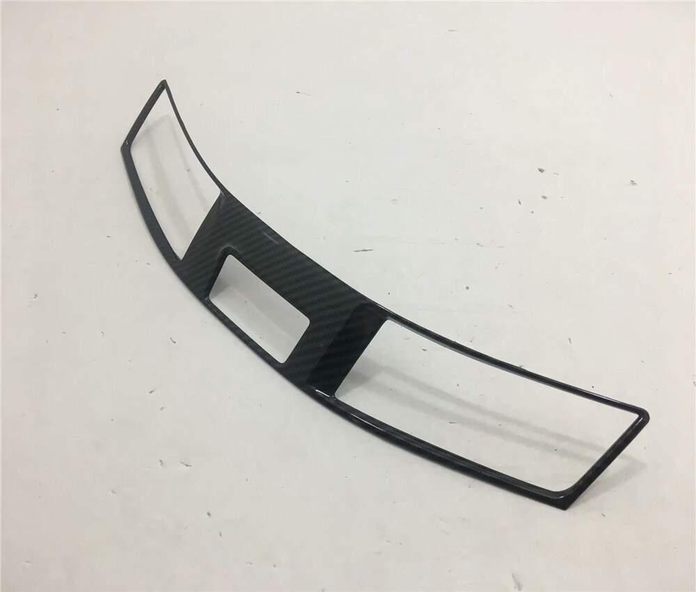 For Nissan Navara NP300 Car styling Carbon fiber Center Console Air Conditioning Outlet frame cover Stickers trim: Carbon Fiber