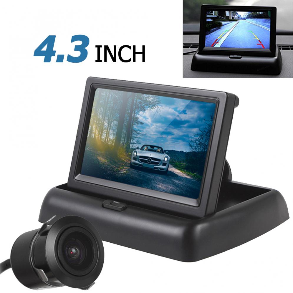 4.3 Inch 480X272 Auto Achteruitrijcamera Monitor 420 Tvl 18Mm Lens Reverse Camera Auto Monitor 2 Kanaals input Ntsc/Pal-systeem