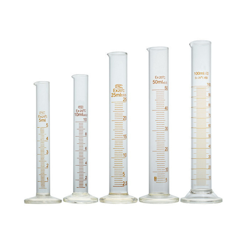Profesjonalny, gruby szklany cylinder miarowy z podziałką, narzędzie robić laboratorium, 1 sztuka, 5 ml, 10 ml, 25 ml, 50 ml, 100 ml cylinder miarowy