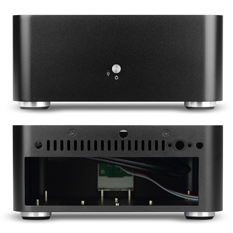 L80S, carcasas de ordenador, chasis de aluminio, marco principal de escritorio con puerto Usb 3,0, hueco para chasis de juego Diy, Mini Pc Itx, carcasa negra