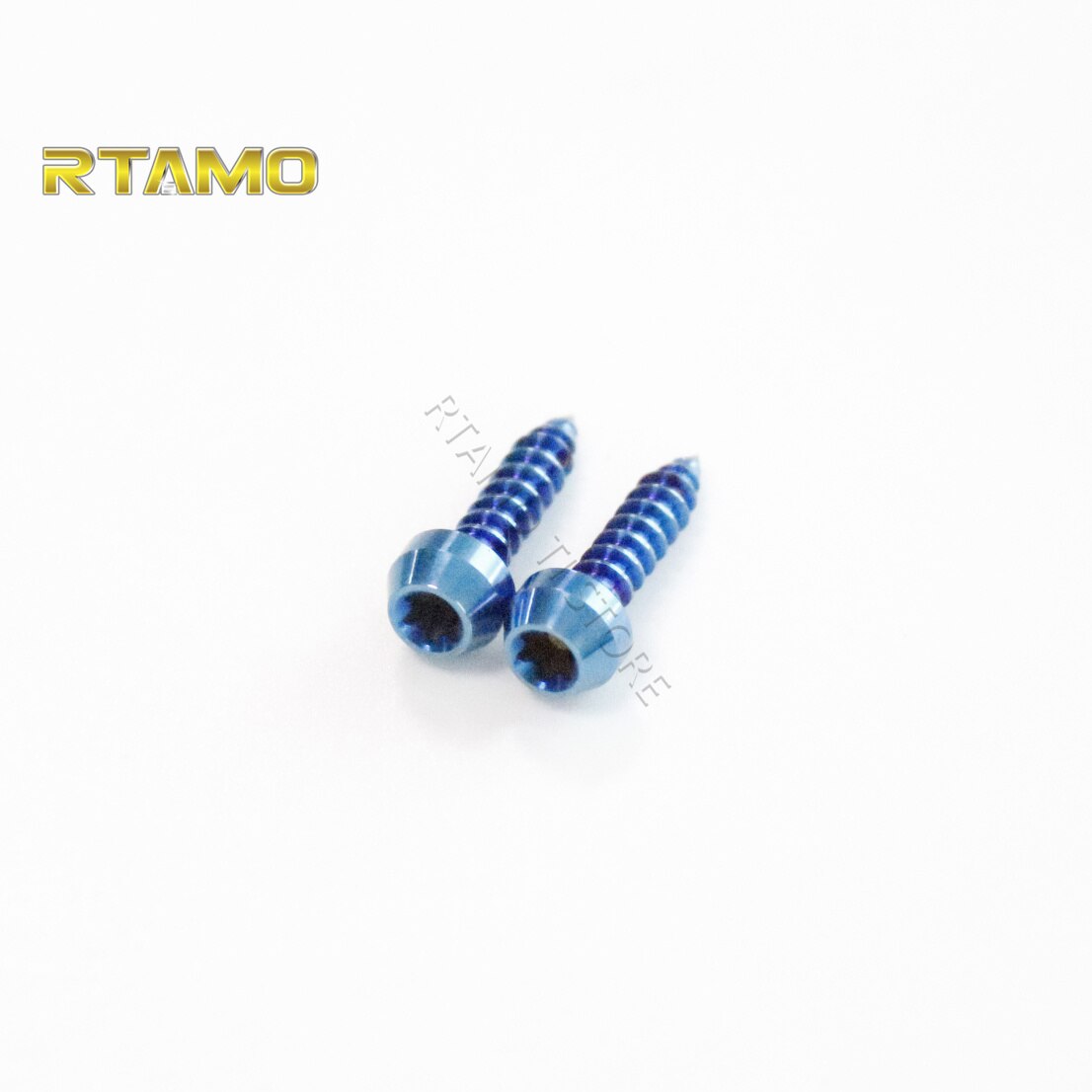 Rtamo Gr5 Titanium Alloy Rear Turn Signal Self Tapping M4 Screws Kit (2pcs) Fit Verspa Sprint 150: TypeA-Burnt Blue