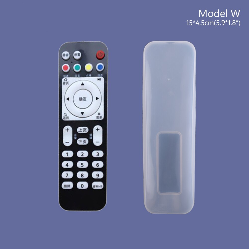 Transparent Silicone Remote Control Cover For Hisense Konka Haier TV Air Conditioner Remote Control Case Dust Protective Case: Model W 15 x 4.5cm