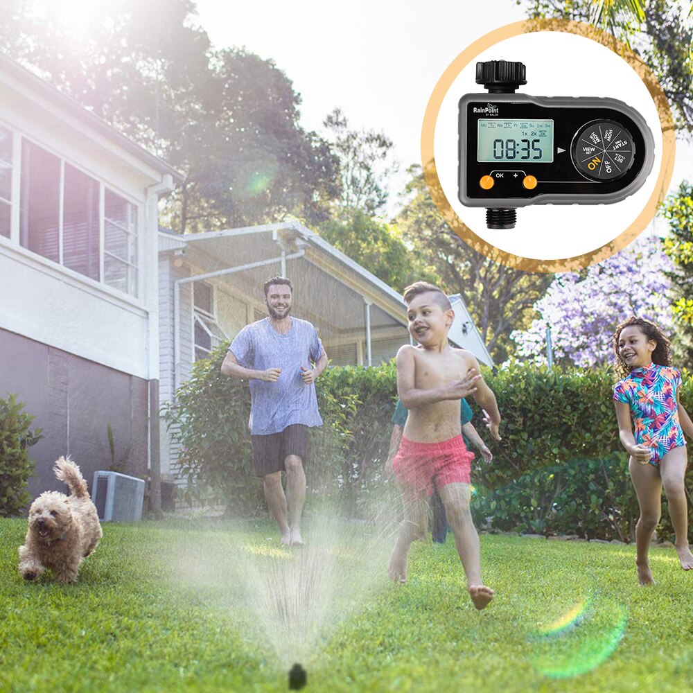 Programmable Hose Faucet Timer Water Timer Irrigation System Digital Hose Sprinkler Automatic Garden Watering Controler