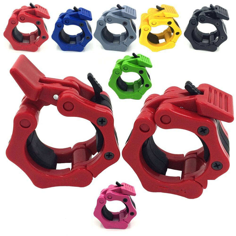 1 par 50mm skivstång fjäderkrage stång fjäderkrage clips hantelklämma spinlocks gym fitness svart