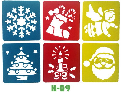 108 allerlei Figuren Schilderen Templates Voorschoolse Vroeg Onderwijs Tekening Tools Stencil voor Kids Air Brush/Spray voor Muur /venster: H-09