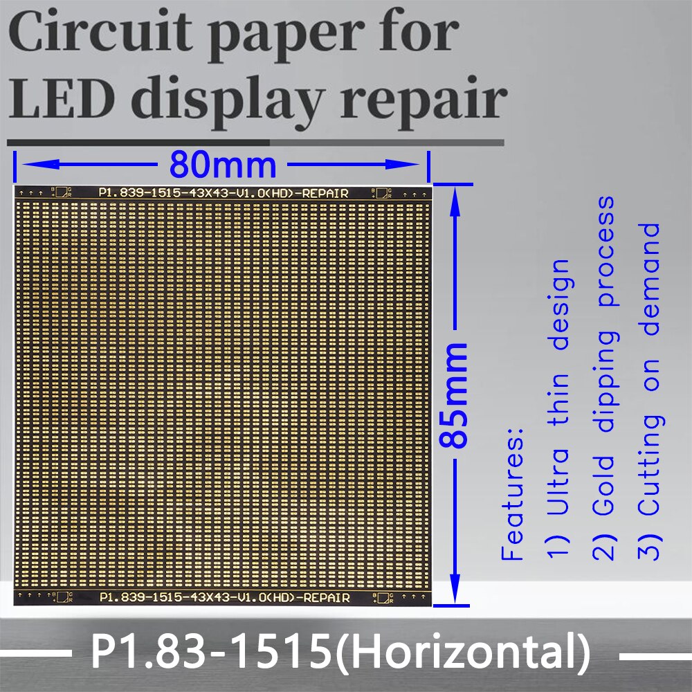 P1.8X Series Circuit Paper LED Module PCB Pad Repair P1.839-1515 80X80mm Pad Paper To Repair PCB During Installation: P1.839-1515(H)