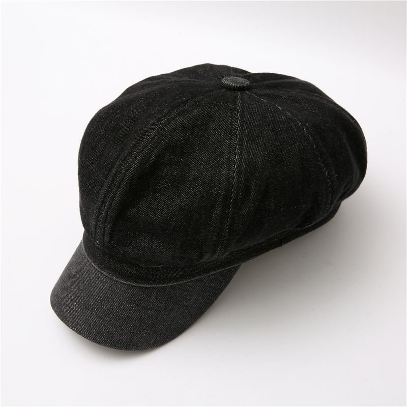 Autumn Winter Hats for Women Solid Plain Octagonal Newsboy Cap Men Ladies Casual Wool Hat Winter Beret Women Painter Cap: 1