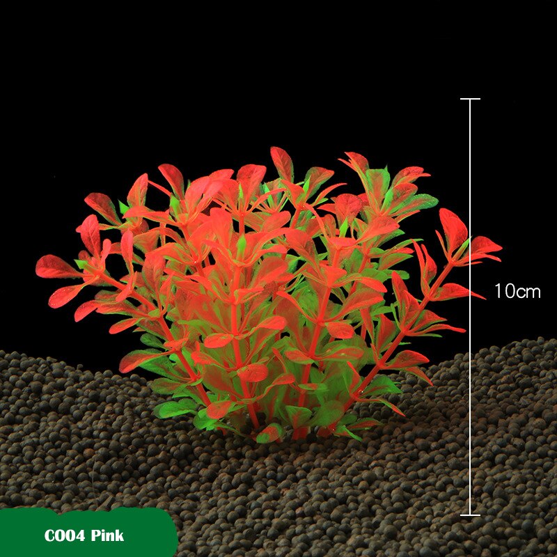 Z tworzywa sztucznego symulacja rośliny wodne ozdoby dekoracja akwarium akcesoria akwarium krajobrazu 1 sztuk: CO04 różowy