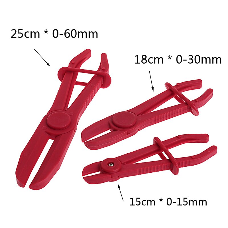 3Pcs Nylon Hose Clamp Tool Set Brake Fuel Water Line Clamp Plier Hands Free