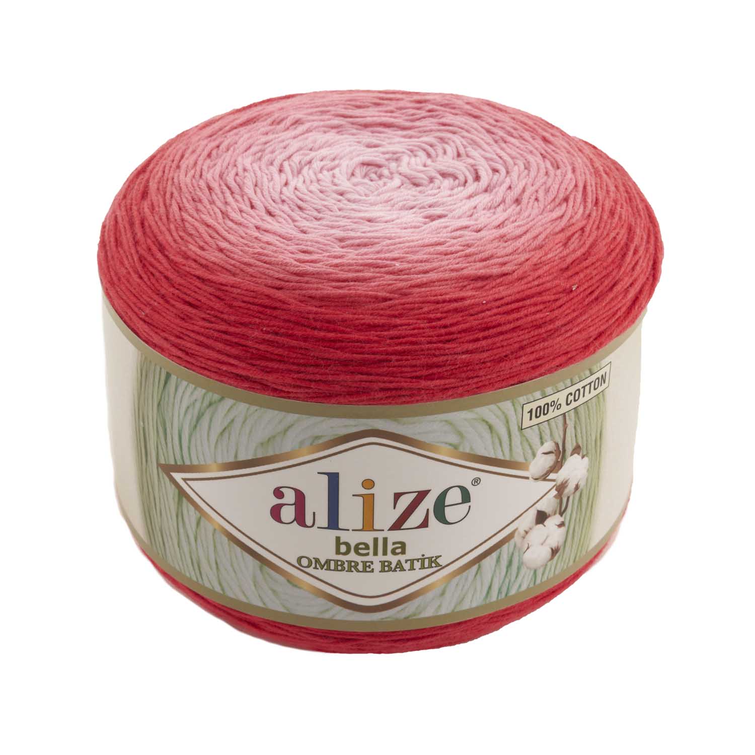 % 100 Katoen 1 Pack ( 2 Ballen) Alize Bella Ombre Batik Hand Breien Garen (1 Bal: 250 Gram 900 Meter) Haak Tool Kit: 7404
