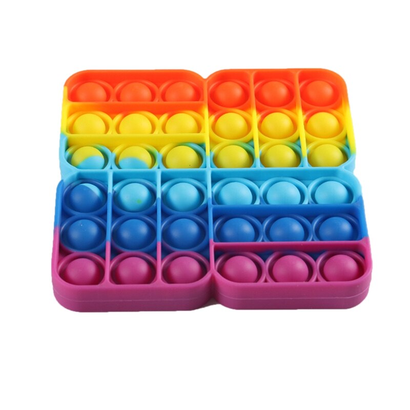 Rainbow Color Luminous Desktop Game Educational Toy Kids Early Learning Sensory Bubble Toys Adult Stress Relief Toys: Normal-14