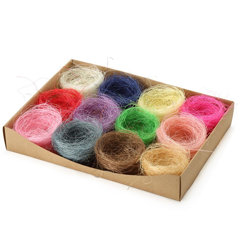 Easter Decorations for Home Nature Raffia Box Package Decor Wedding DIY Egg Birds Nest Art Craft Wrapping Supplies