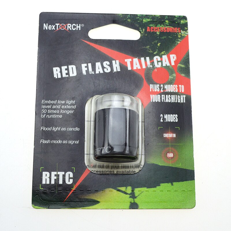 NEXTORCH FTC LED Flashing Tail Cap For Xenon Lamp Flashlight T6A 6P: Red