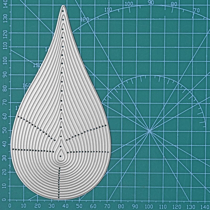 InLoveArts Water Shape Metal Cutting Dies Scrapbooking Decorative Embossing Card Crafts Stencil DIY Waterdrop Frame Die Cut: Silver