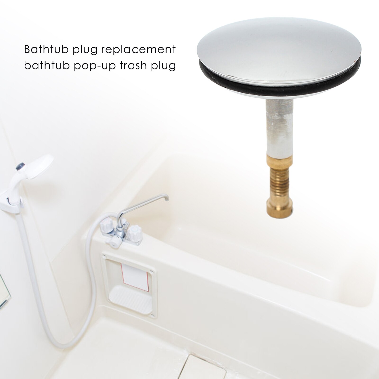 1Pc 44Mm Bad Plug Vervanging Bad Pop Up Afval Plug Alleen Platte Seal Messing Badkamer Bad Afvoer Afdruiprek zeef Laagste Prijs