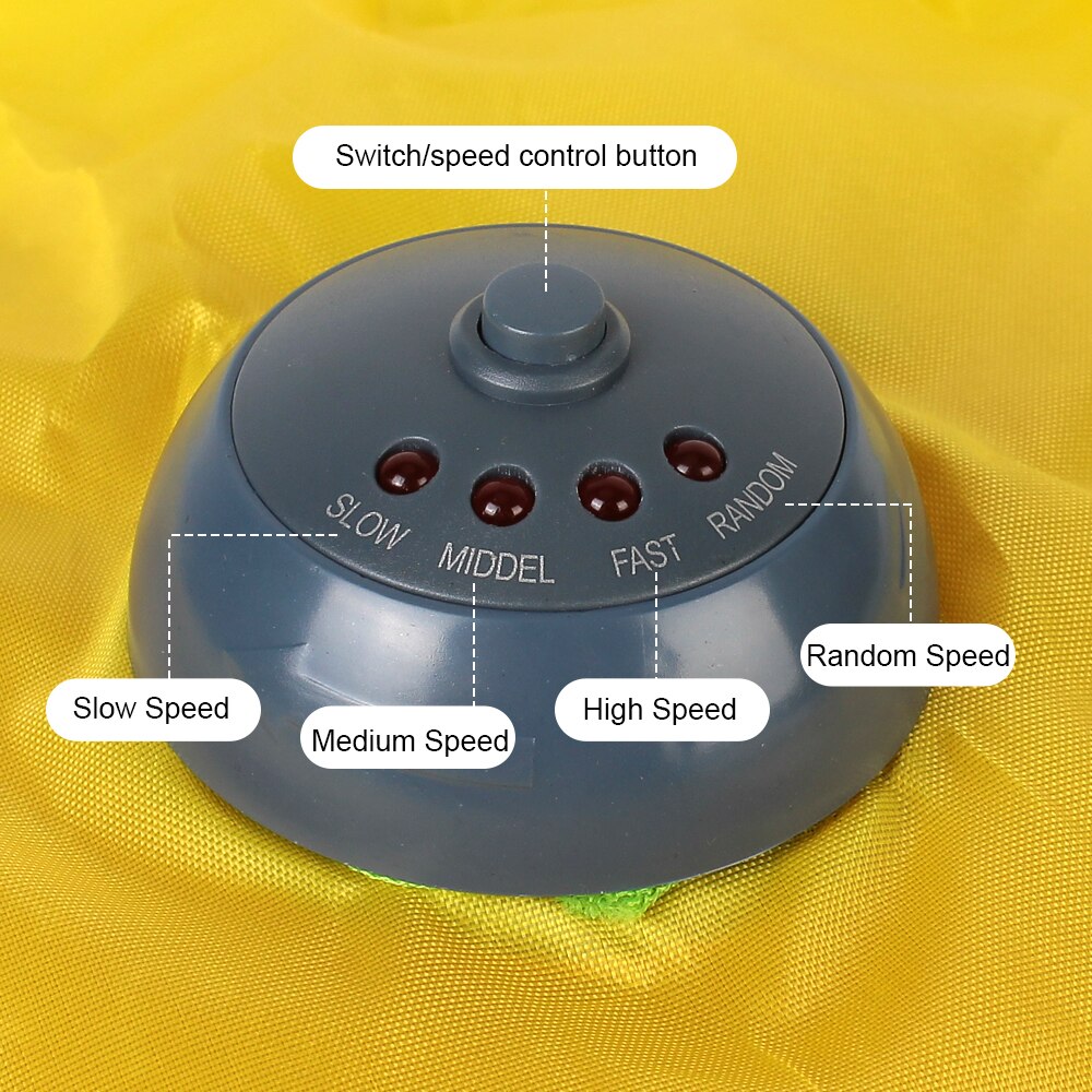 4 Speeds Automatic Motion Undercover Mouse Fabric Moving Feather Electric Cat Toy Plate Interactive Pet Toy For Cat Kitty