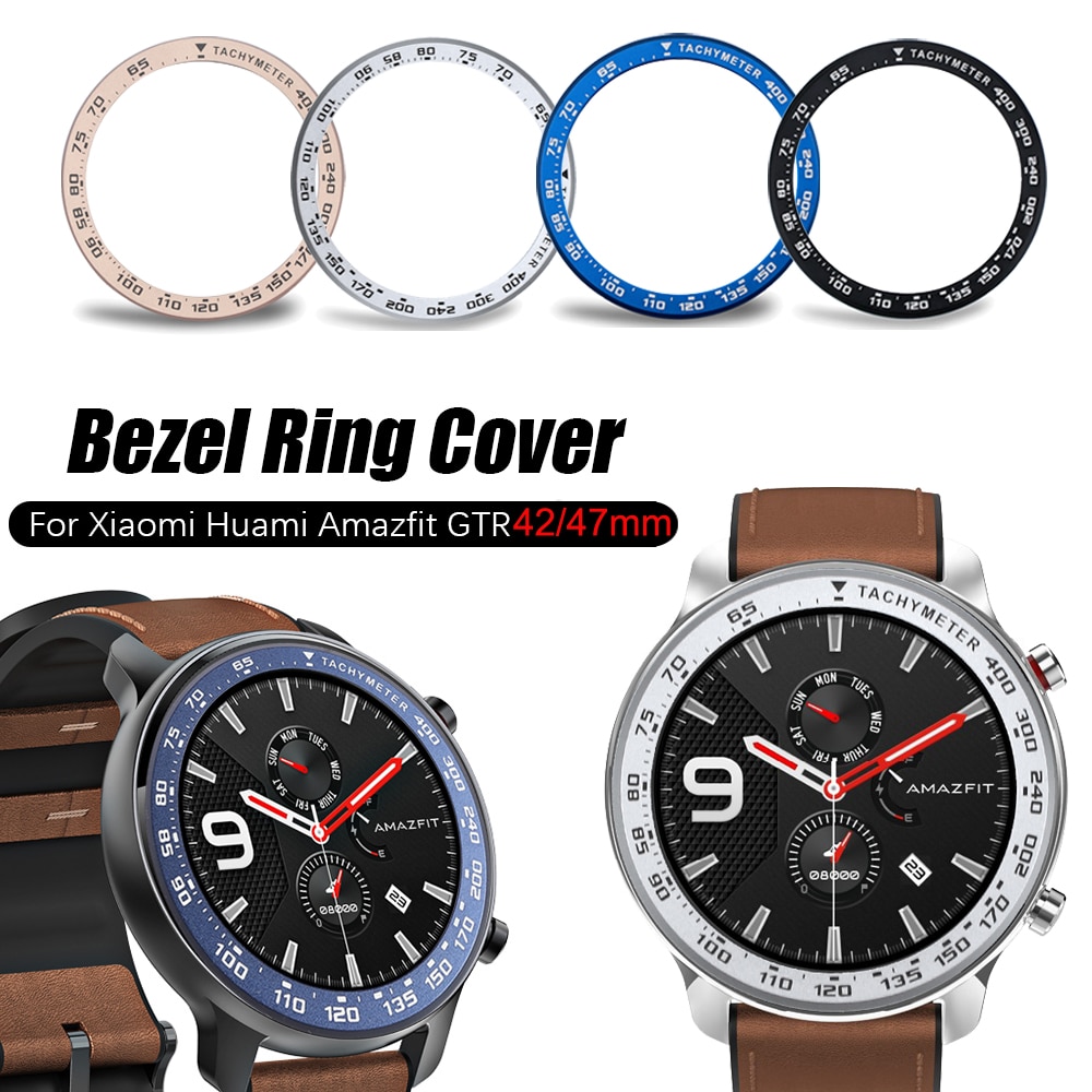 Cubierta de borde exterior de Metal para Xiaomi Amazfit GTR de 47MM, anillo con bisel, caja protectora de velocidad para reloj Amazfit GTR de 42mm