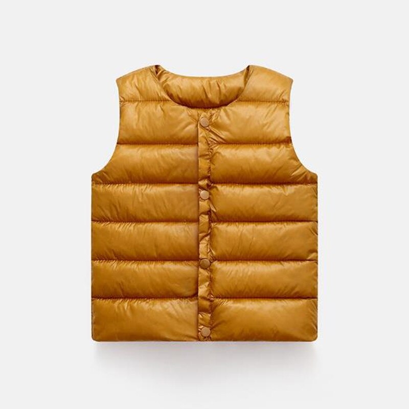 Enfants gilet veste sans manches vêtements pour enfants gilets pour garçons coton hiver automne enfant en bas âge fille gilet d'extérieur veste: Champagne / 4T