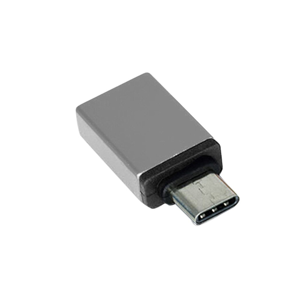 Type-C Otg Adapter Mini Draagbare Aluminium Legering Type-C Male Naar Usb 3.0 Female Converter Voor android Telefoon Usb Schijf: gray