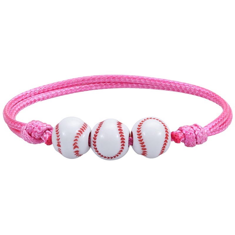 Nueva pulsera de béisbol de baloncesto, línea de cera tejida, pulsera de tenis y Rugby, joyería deportiva para niños y niñas BR1001: Chapado en cobre envejecido