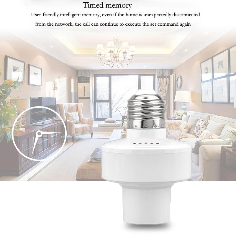 E27 WiFi Smart Lamp Holders Base Tuya/Smart Life Control Wireless Light Bulbs Adapter Works With Alexa Google Home Smart Home