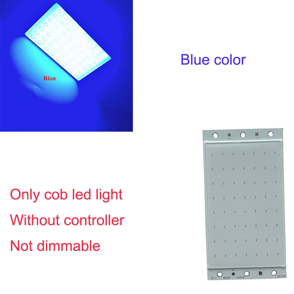 Panneau lumineux LED 12V 15W COB avec contrôleur de gradation 1500lm, 2 pièces/lot, ampoule blanche froide naturelle chaude pour la décoration de travail de bricolage: Blue