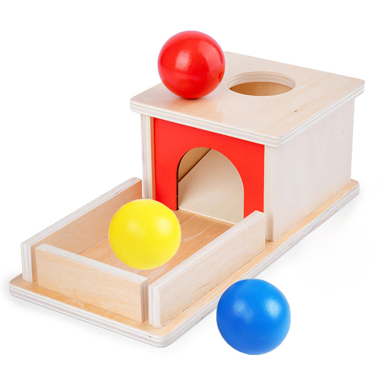 Holz Schublade Kasten Früer Bildung Intelligenz Spielzeug Kindergarten Weben Trommel Druck Ball Tisch Werkzeuge Kleinkinder Kleinkinder