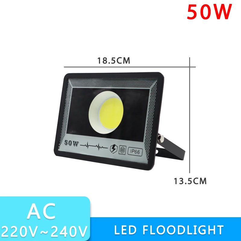 50/100/200/300/400/500w led-projektører,  ac 175-265v udendørs vægprojektører, spotlight,  ip66 vandtætte led-gadelamper: Blå / 2700-9999k