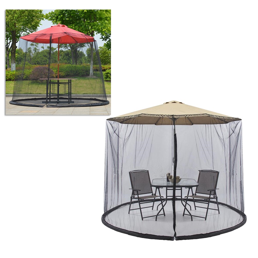300x230CM Patio parapluie couverture à glissière moustiquaire écran Table parapluie auvent jardin pont meubles pour barre extérieure