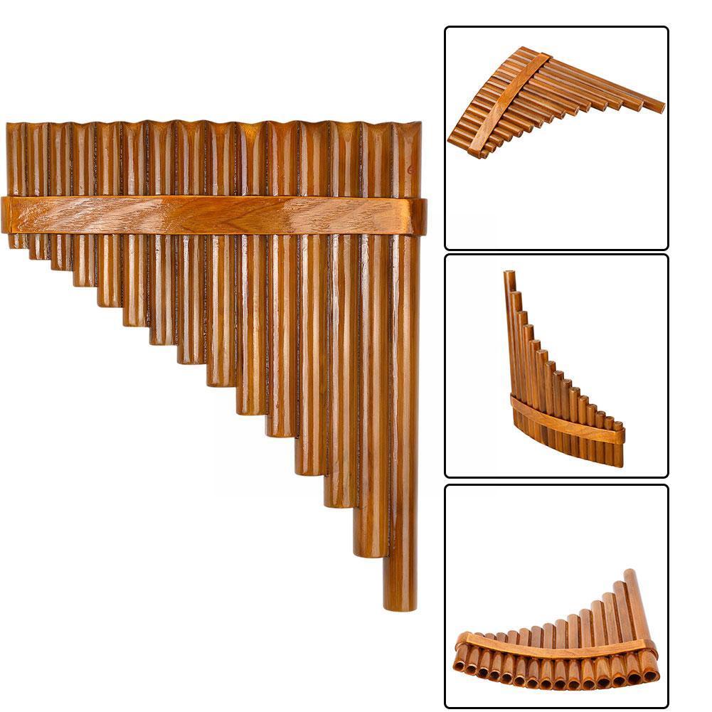 Right Left Hand Adjust Pan Flute C Key Folk Musical Instruments Instrument Handmade De Pipes Pan Flute Pan Colour Brown Woo Y5D5