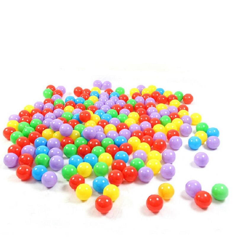 100 stuks kleurrijke ballen van zacht plastic in de vorm van een oceaanbal, grappig speelgoed voor baby's en kinderen in de vorm van een zwemput.