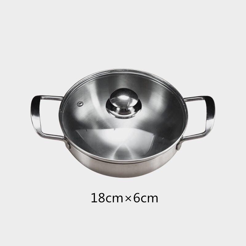 18cm/20cm/22cm rustfrit stål hotpot flad bund kogepande til krebs skaldyr køkken køkkenpot til induktionskomfur