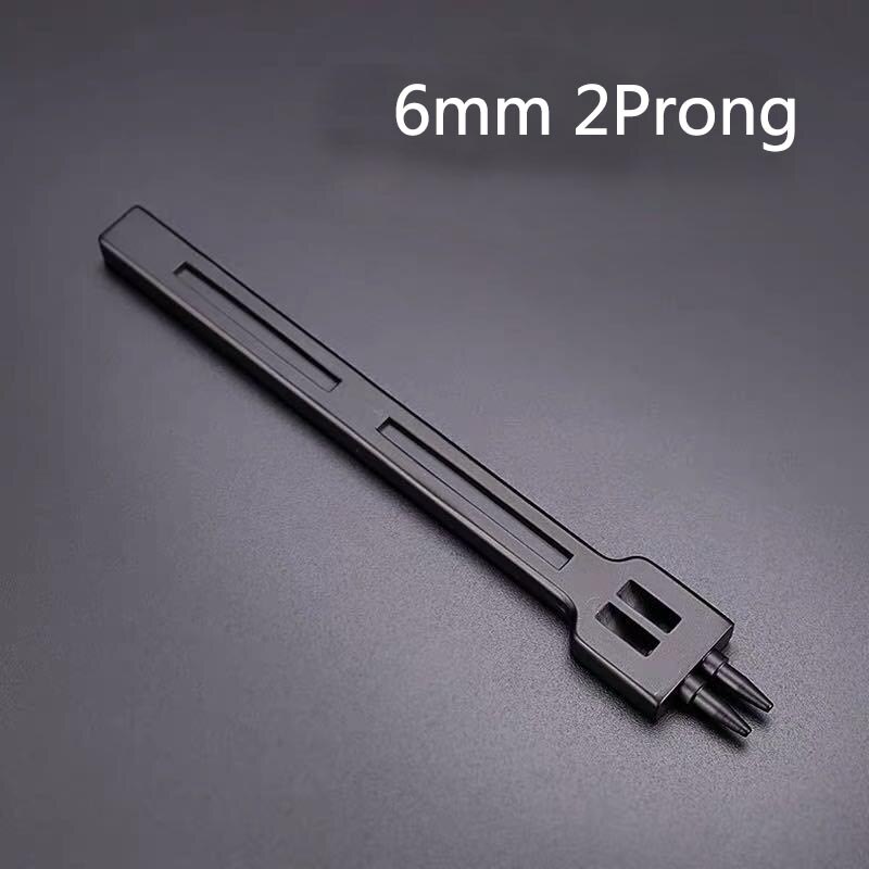 DIY leather tool alloy steel row punch leather punch round punch diamond cut punch hand stitch threading punching: 6mm 2Prong