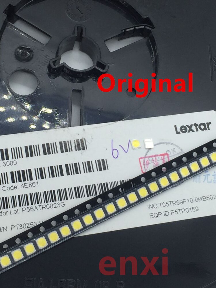 100 st smd led 1.5w original för aot 3030 kallvit 6v för lextar smd led diod tv bakgrundsbelysning lcd underhållslampa pärlor