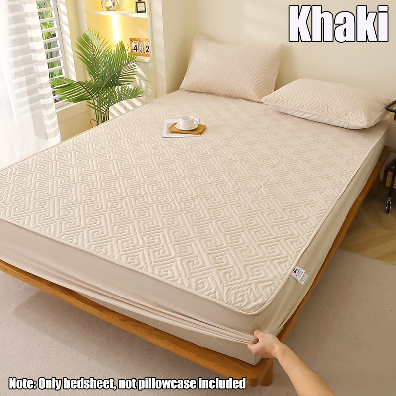 Funda de colchón para el hogar, impermeable, gruesa, acolchada, impermeable, sábana ajustable transpirable (sin funda de almohada), 1 ud.: 180 cm x 200 cm / Azul