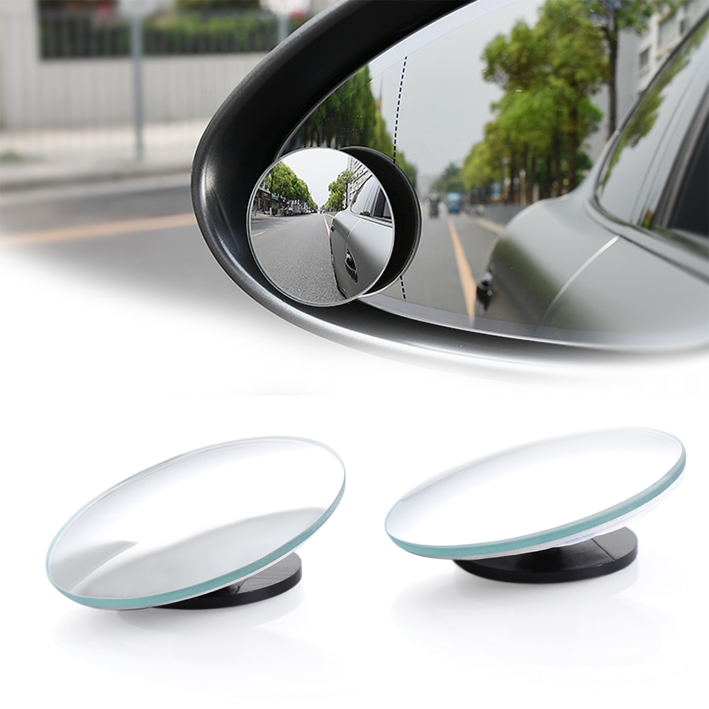 360 Graden HD Dodehoekspiegel Voor Auto Reverse Frameloze Ultradunne Groothoek Ronde Convex Achteruitkijkspiegel Auto-accessoires