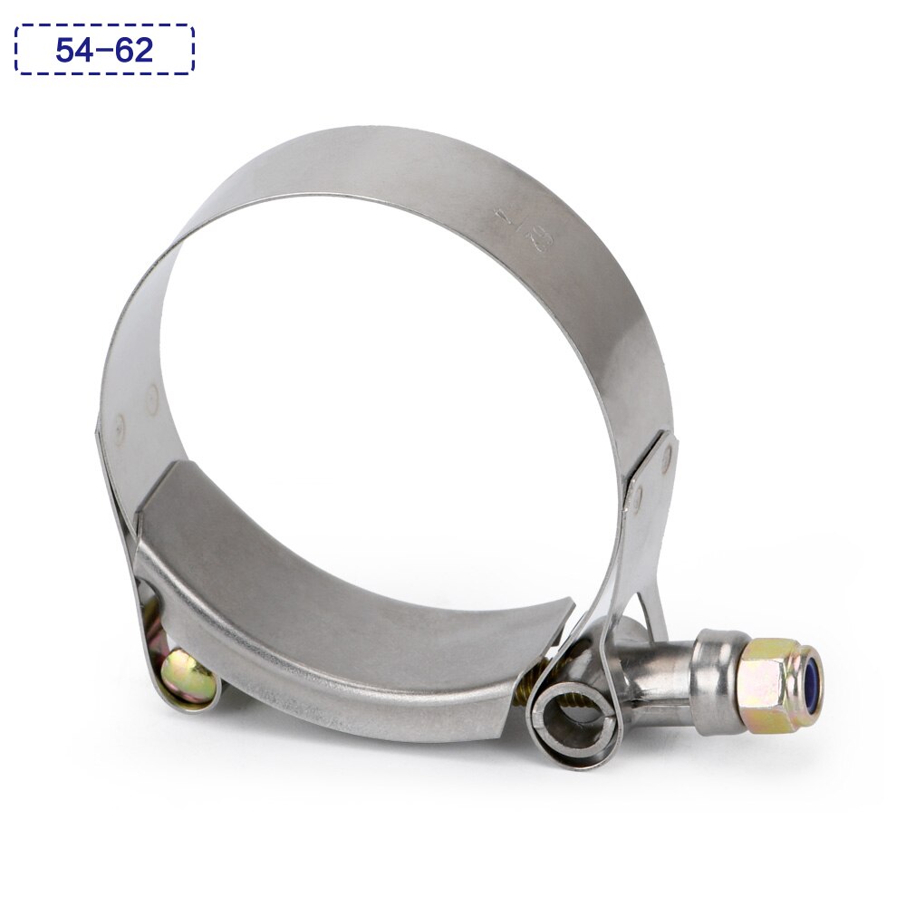 2 "2,25" 2,5 "3" 3,5 "Abrazadera T tornillo abrazadera T manguera abrazadera de acero inoxidable t-bolt Turbo Silcone abrazadera de manguera 56-125mm T abrazaderas Clip: Castaño