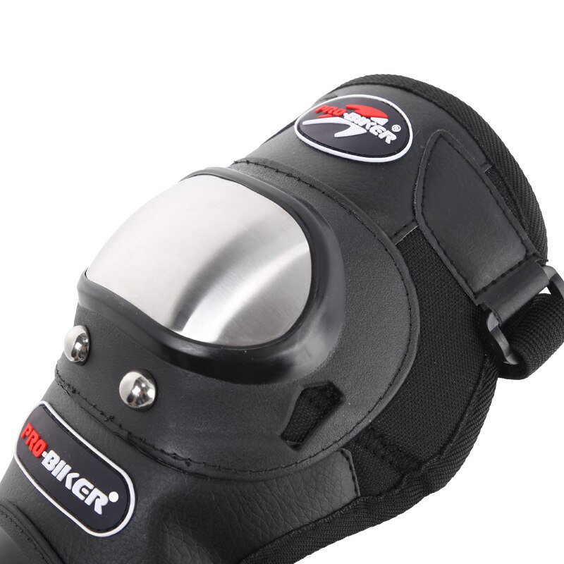 Protector de codos y rodillas para motocicleta, Protector de codo de acero inoxidable grueso para carreras, armadura protectora