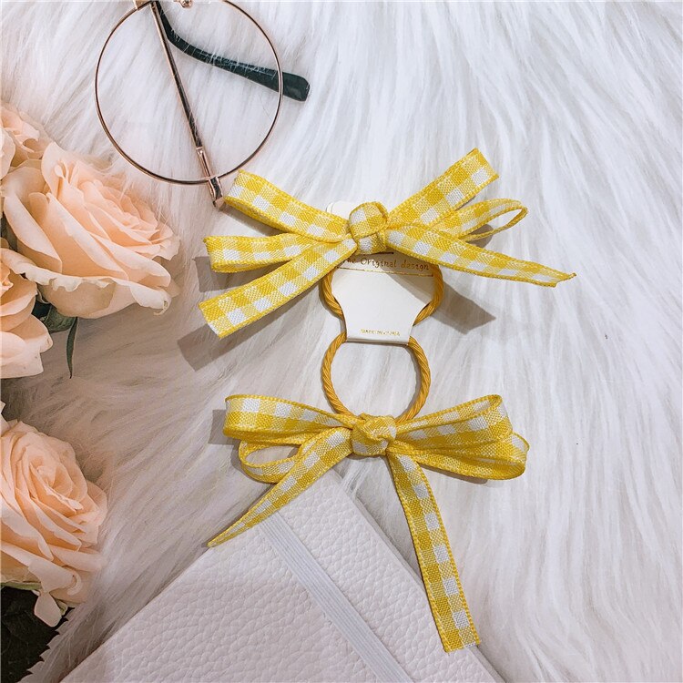 Encantador lazo de cuadros elástico cintas del pelo para bebés accesorios para el cabello niñas los niños lindos cabello desgaste chica espectáculo danza pelo herramientas: 03