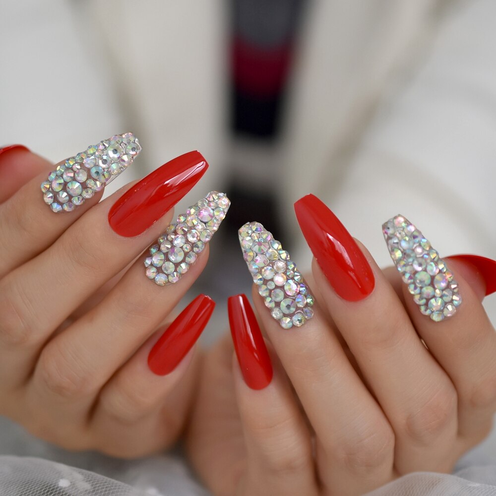 Faux ongles personnalisés Extra longs pour Salon de manucure, rose clair clair, UV, pour Festival, 24 Ct: L5592