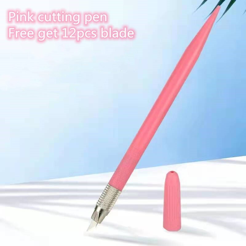 6 colors cutting pen knife cutting paper knife art utility knife express box knife paper cutter art carving knife handmade: pink