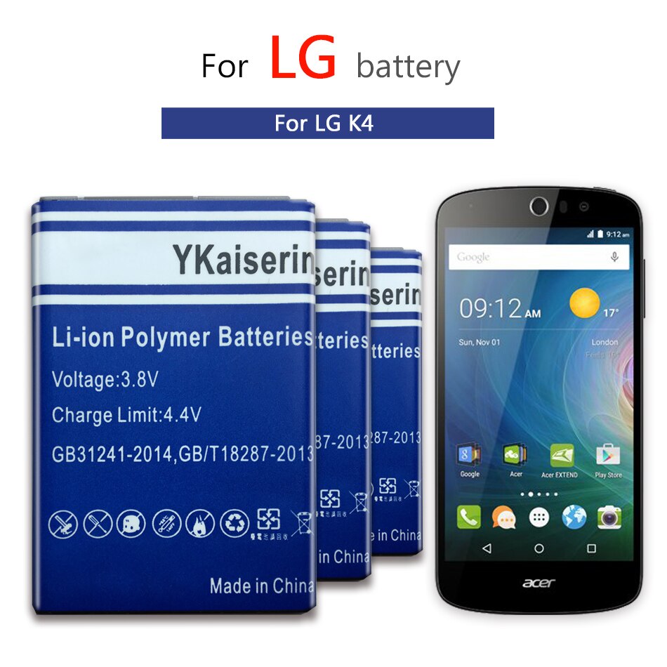 Remplacement de Batterie De Téléphone BL-49JH 1940mAh Pour LG K3 LS450 K4 K120 Spree K121 K130 K120e K130e Téléphone Batteries + NUMÉRO de Piste